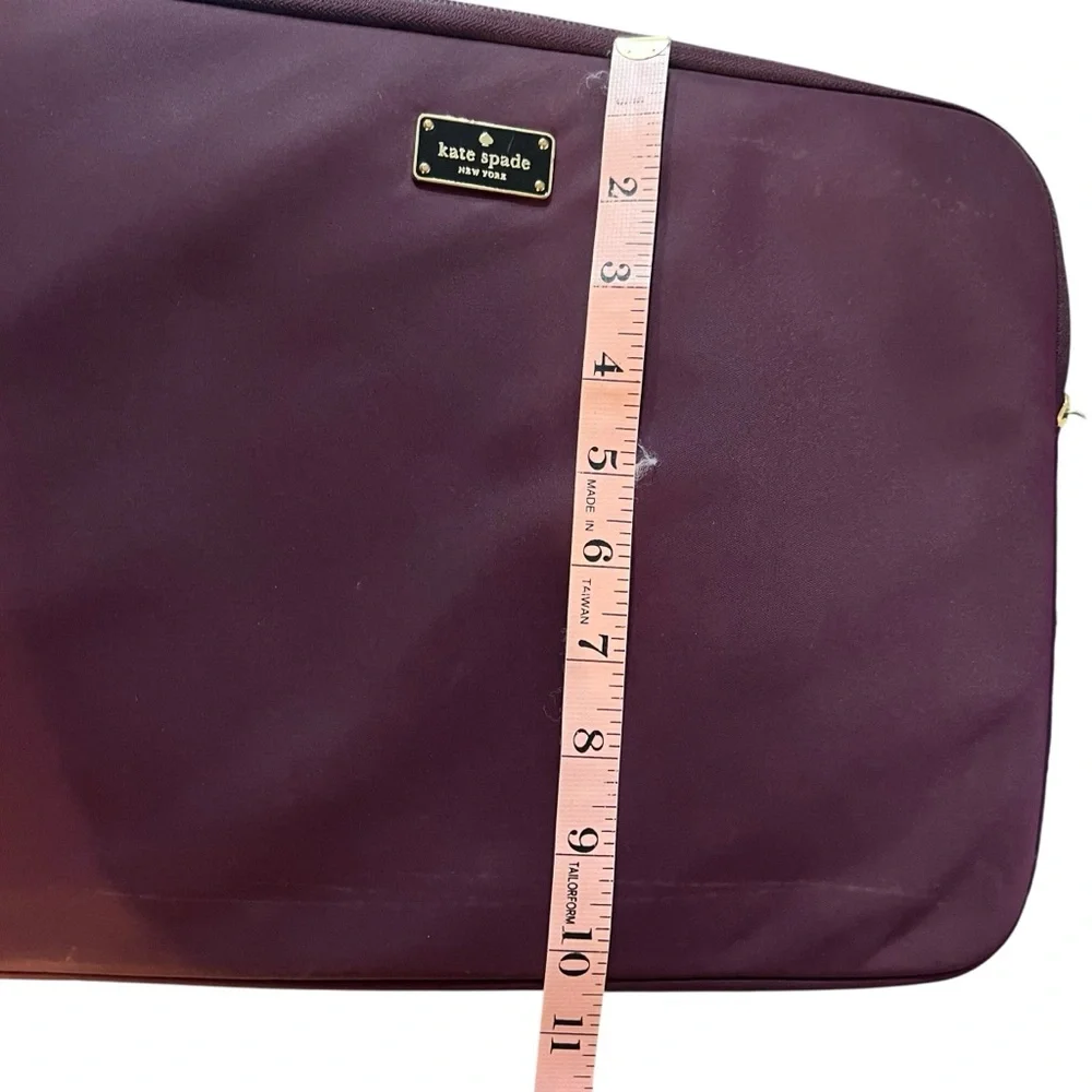 Kate Spade Purple 14” Tablet Laptop Sleeve Case Padded Zip Tech Accessory